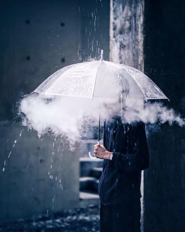 дым из-под зонта