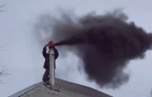 черный дым из трубы при принудительной чистке дымохода
